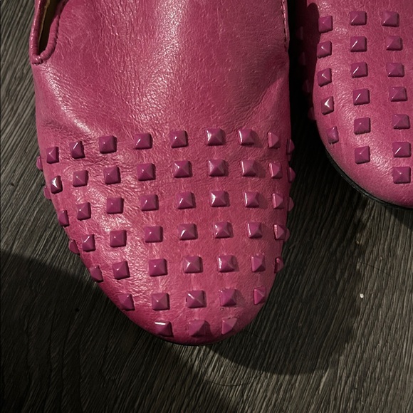 Steve Madden Hot Pink Studded Slip-On Loafers - Picture 5 of 5
